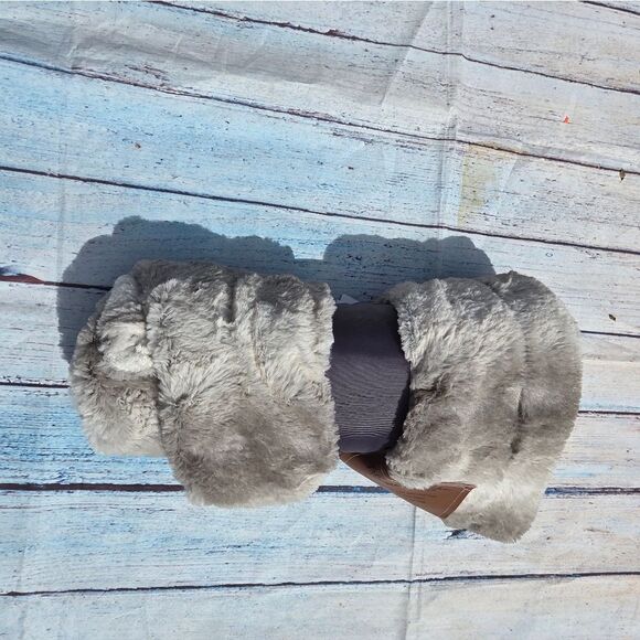 The Grandparent Gift Co. Love You Luxurious Gray Faux Fur Throw Blanket